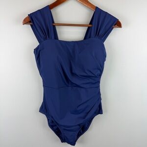 NWT Navy Blue Jantzen One Piece Swimsuit Tummy Control size 6